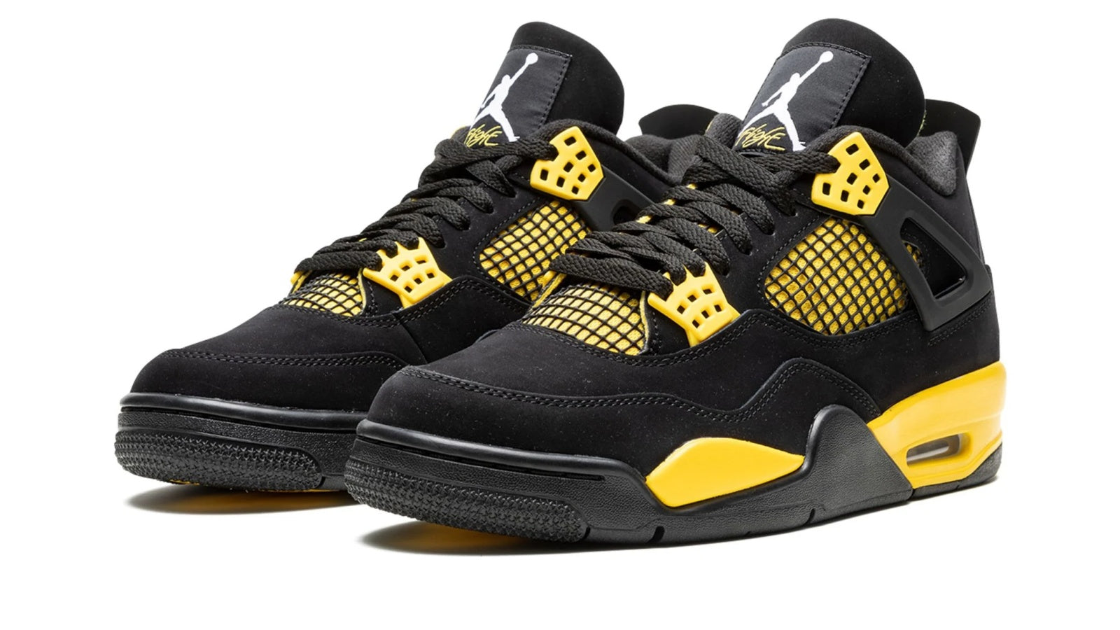 Air Jordan 4 Retro Thunder 2023 - Black & Tour Yellow Basketball Shoe