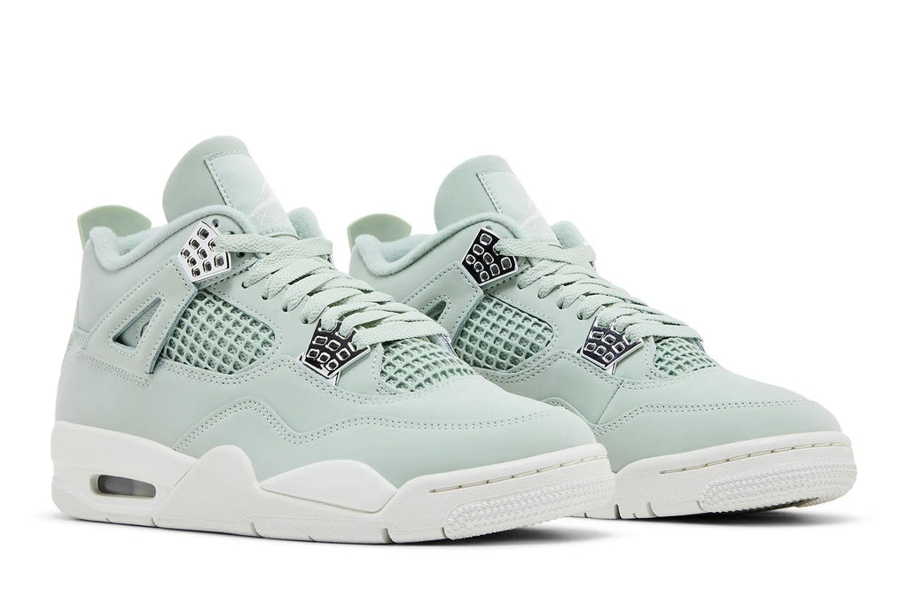 Women's Jordan 4 Retro 'Abundance Seafoam' - Pale Green Leather Classic