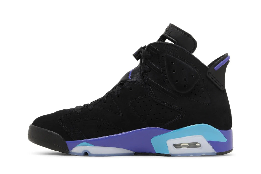 Air Jordan 6 Retro 'Aqua' - Black Nubuck Championship Sneaker