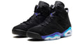 Air Jordan 6 "Aqua" - Black Nubuck with Bright Concord & Teal Accents