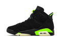 Air Jordan 6 Retro Electric Green - Black Nubuck with Neon Accents