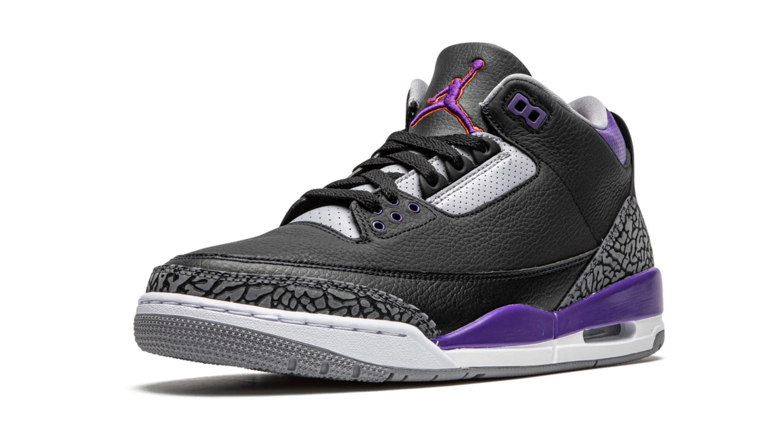 Air Jordan 3 Retro "Court Purple" - Classic Black & Purple Sneaker