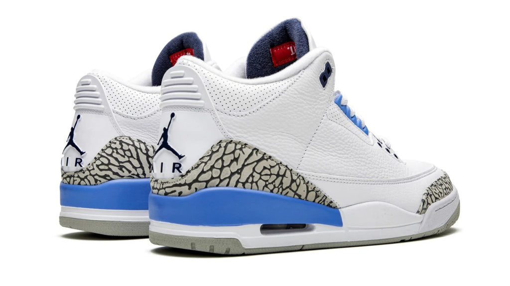 Air Jordan 3 Retro UNC - Carolina Blue Tarheels Inspired Sneaker