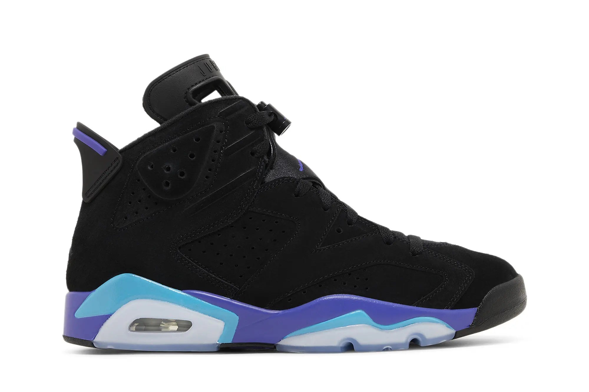 Air Jordan 6 Retro 'Aqua' - Black Nubuck Championship Sneaker