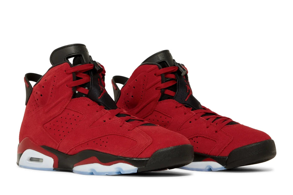 Jordan 6 Retro 'Toro Bravo' - Varsity Red & Black Suede Basketball Shoe