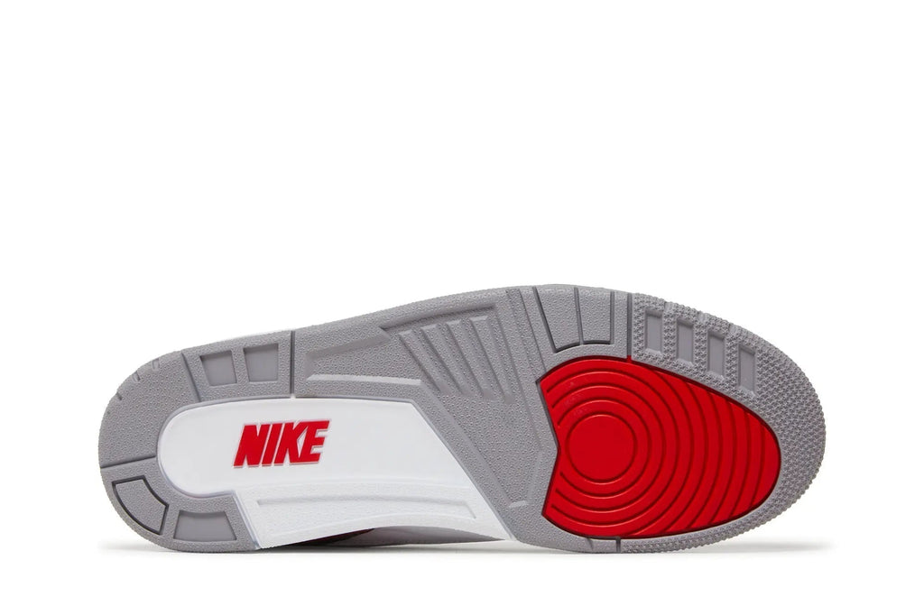 Jordan 3 Retro 'Fire Red' 2022 - Classic White Leather Sneaker with Elephant Print