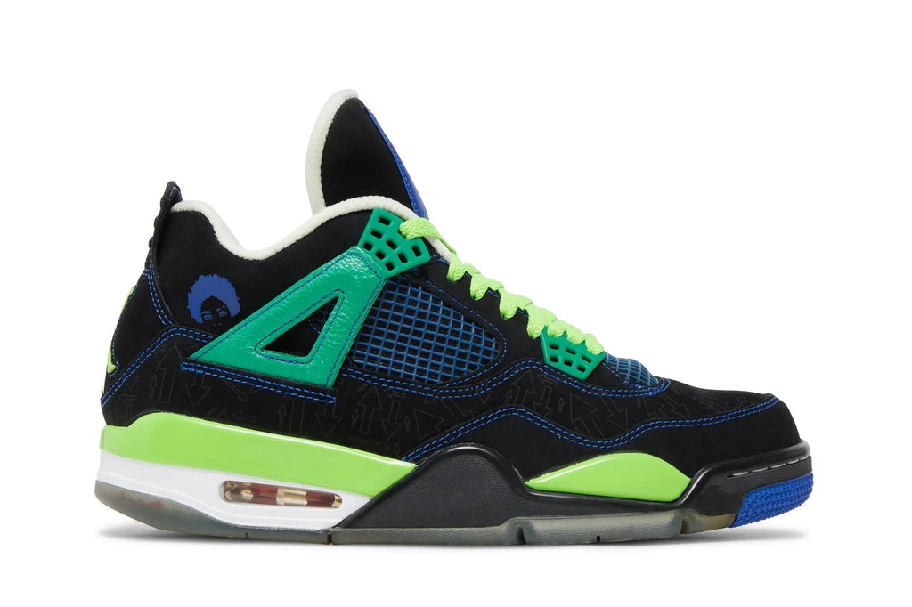 Jordan 4 Retro 'Doernbecher' - Superman-Inspired Black Nubuck Basketball Shoe