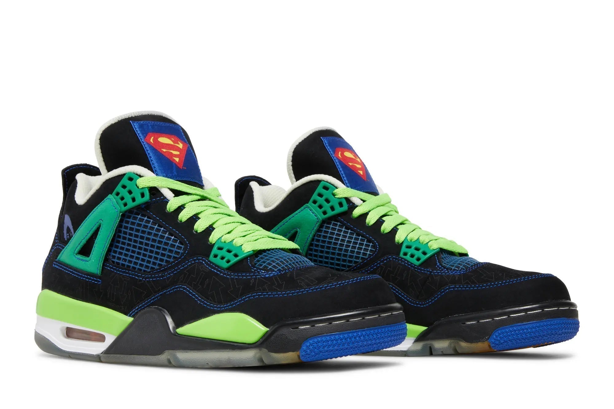 Jordan 4 Retro 'Doernbecher' - Superman-Inspired Black Nubuck Basketball Shoe