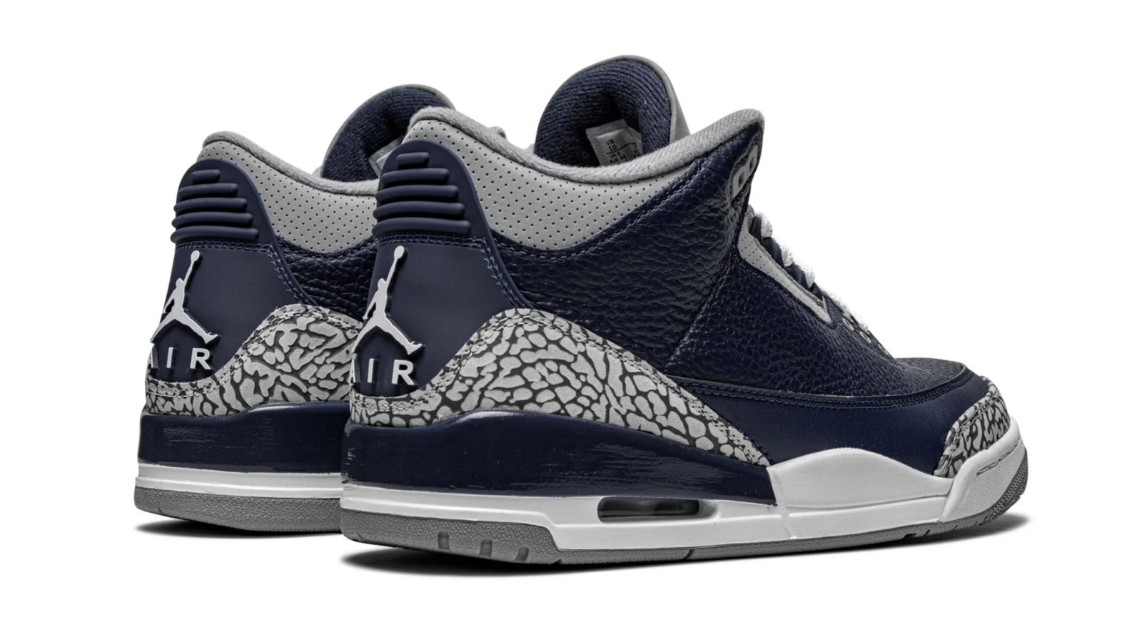 Air Jordan 3 Retro Georgetown - Midnight Navy Cement Grey College Basketball Inspired Sneaker