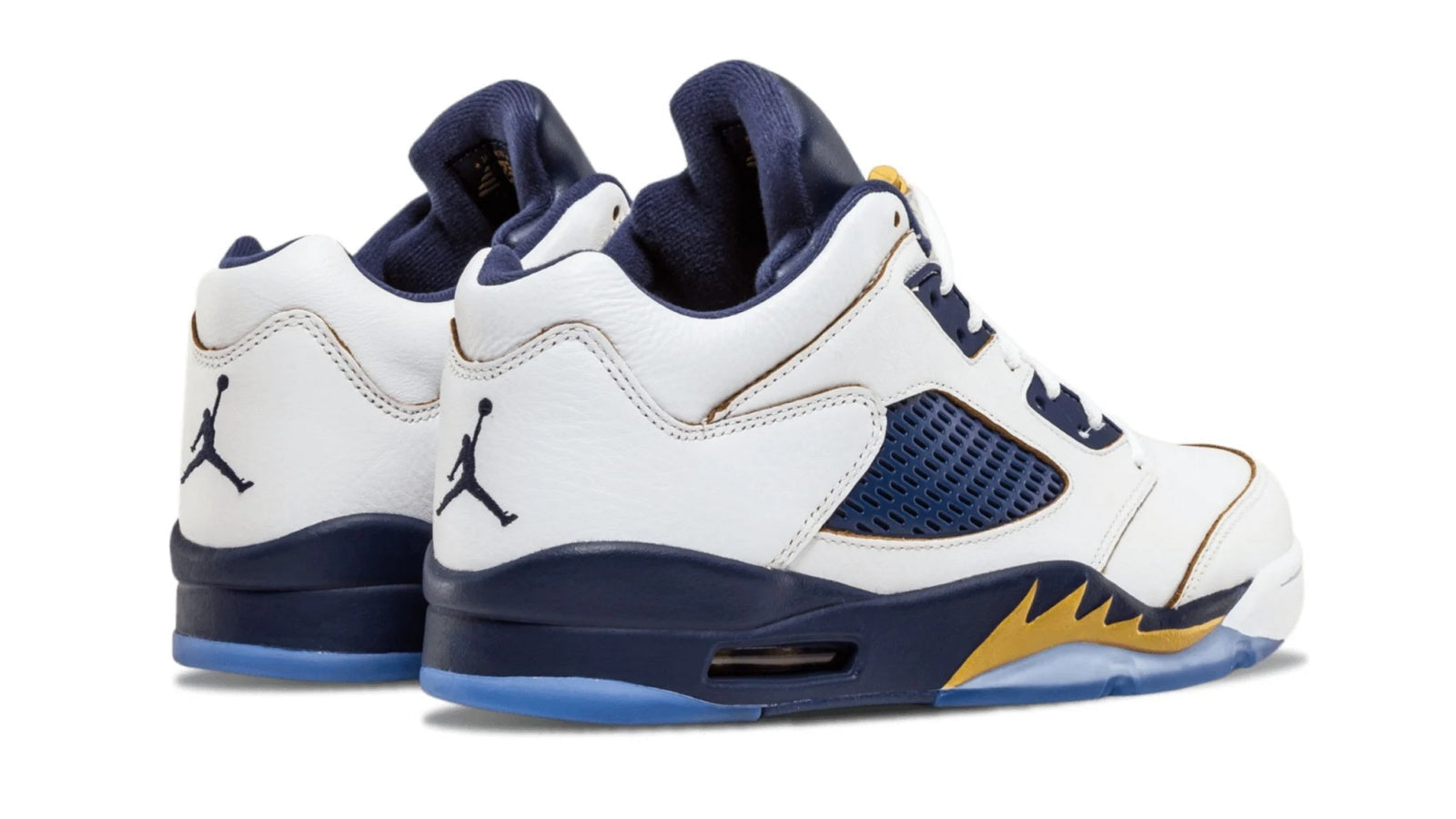 Air Jordan 5 Retro Low DUNK FROM ABOVE - White Leather Navy Gold