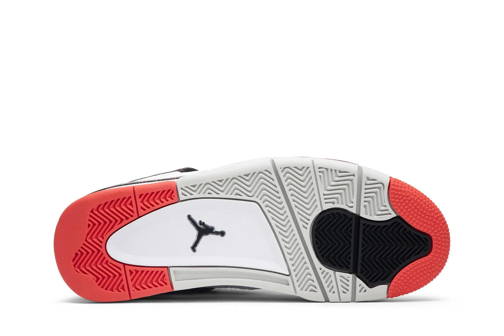 Jordan 4 Retro 'Pale Citron' - Classic White Leather Sneaker with Crimson Accents