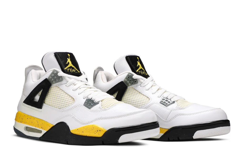 Jordan 4 Retro LS 'Tour Yellow' - Classic White Leather Lifestyle Sneaker
