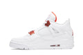 Jordan 4 Retro 'Metallic Orange' - Classic Basketball Sneaker with Metallic Accents