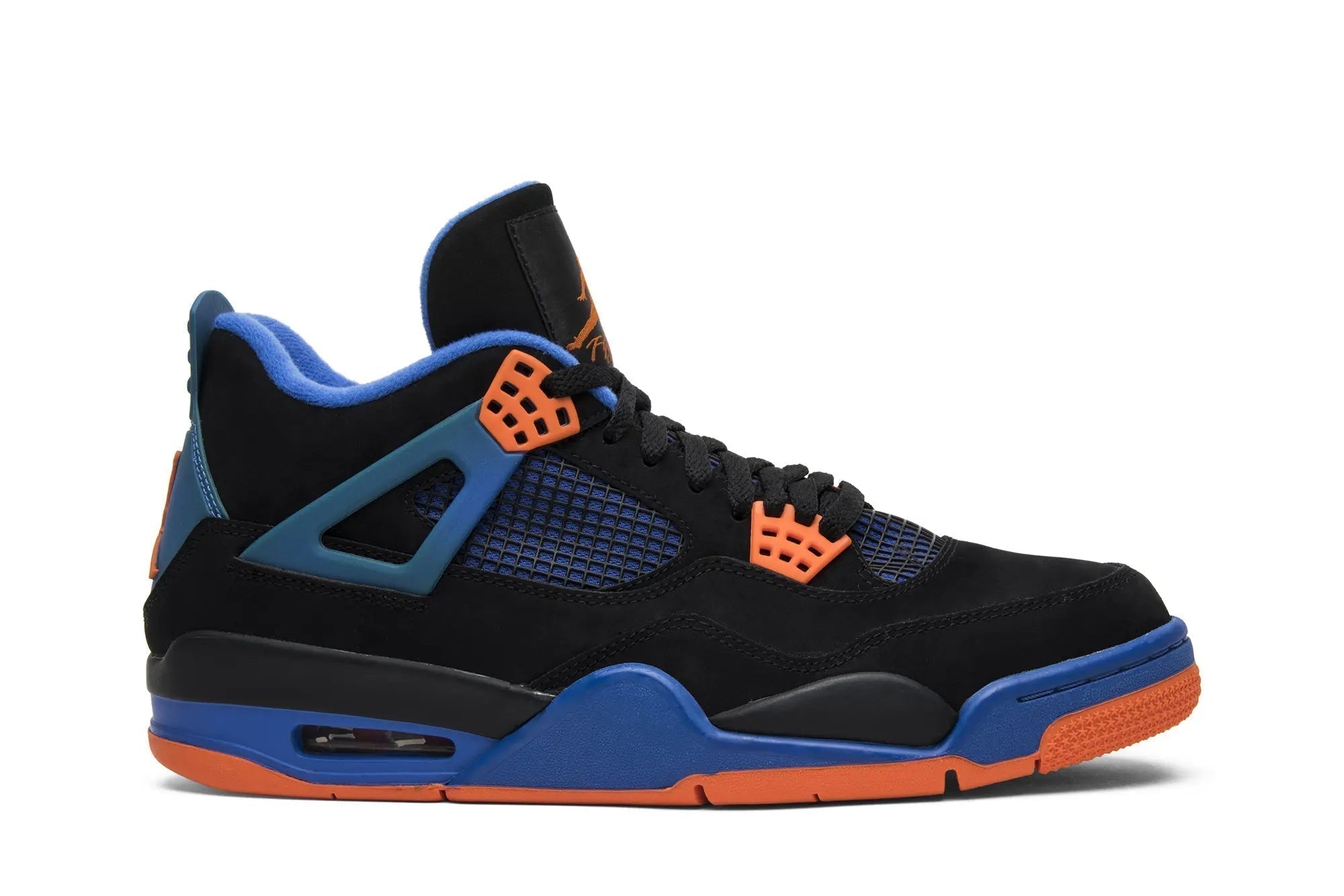 Jordan 4 Retro 'Cavs' Black Safety Orange Game Royal 308497-027