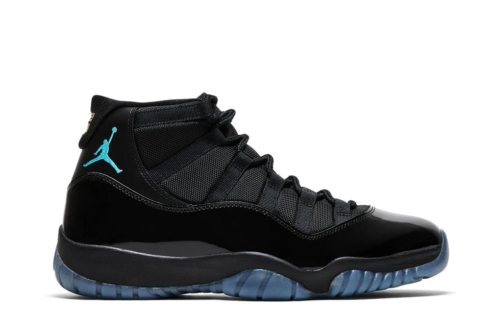 Jordan 11 Retro 'Gamma Blue' 2025 - Black Patent Leather Basketball Shoes