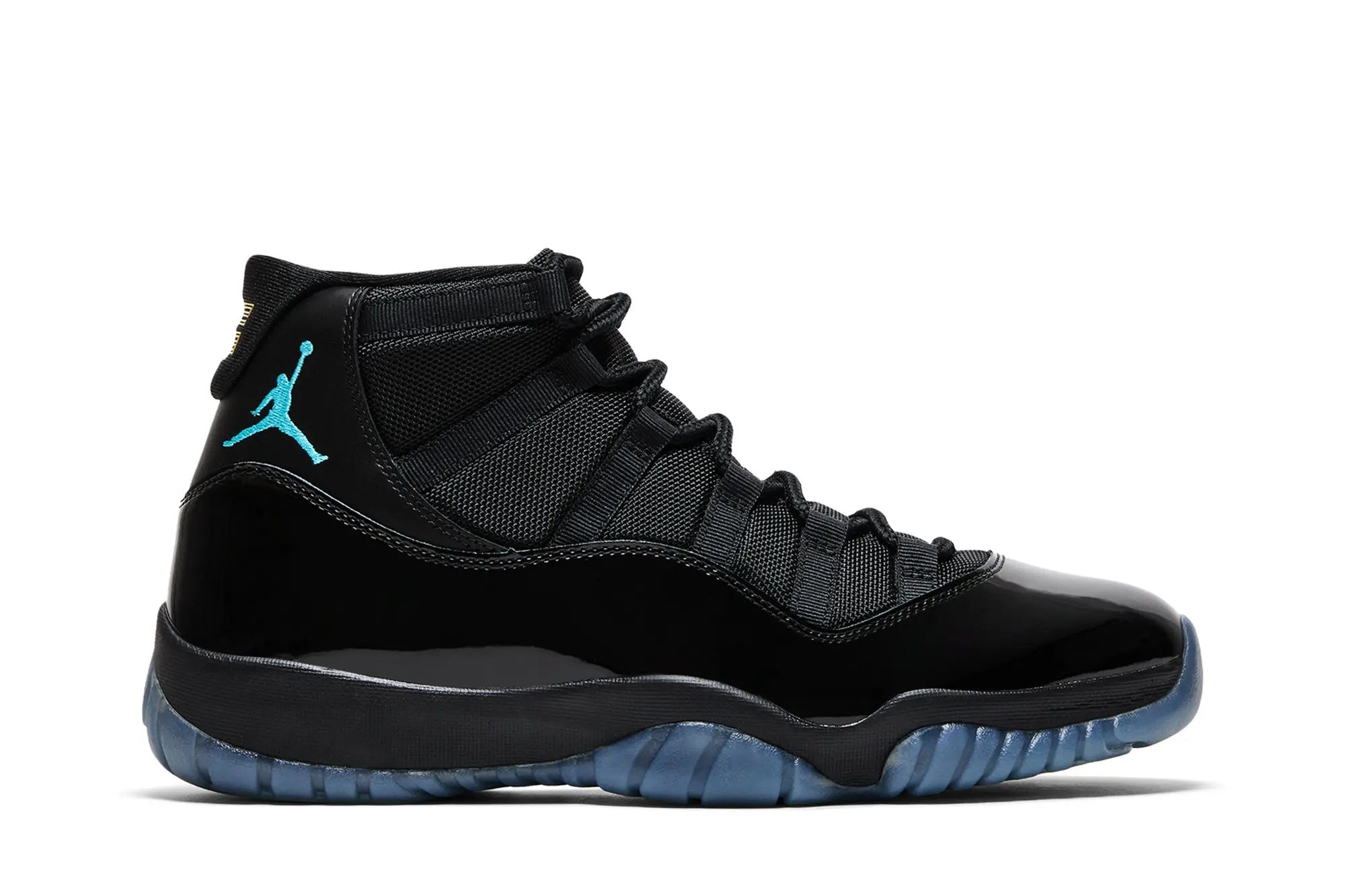 Jordan 11 Retro 'Gamma Blue' 2025 - Black Patent Leather Basketball Shoes