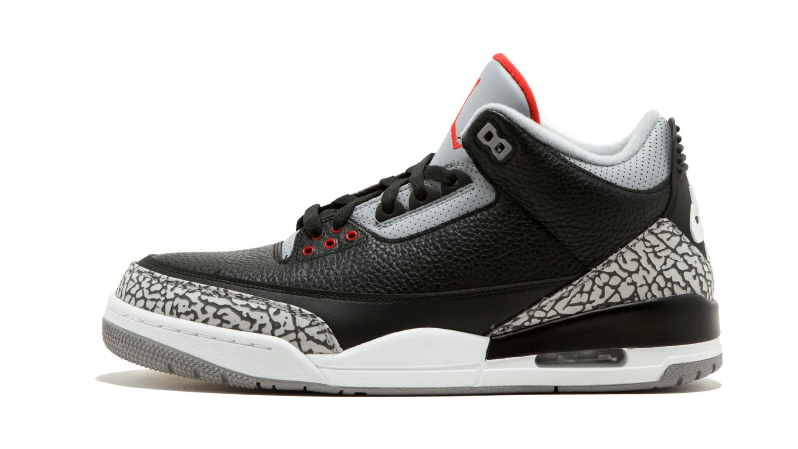 Air Jordan 3 Retro OG Black Cement - Authentic Nike Air Heel