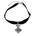 Silver Grucifix Choker Necklace