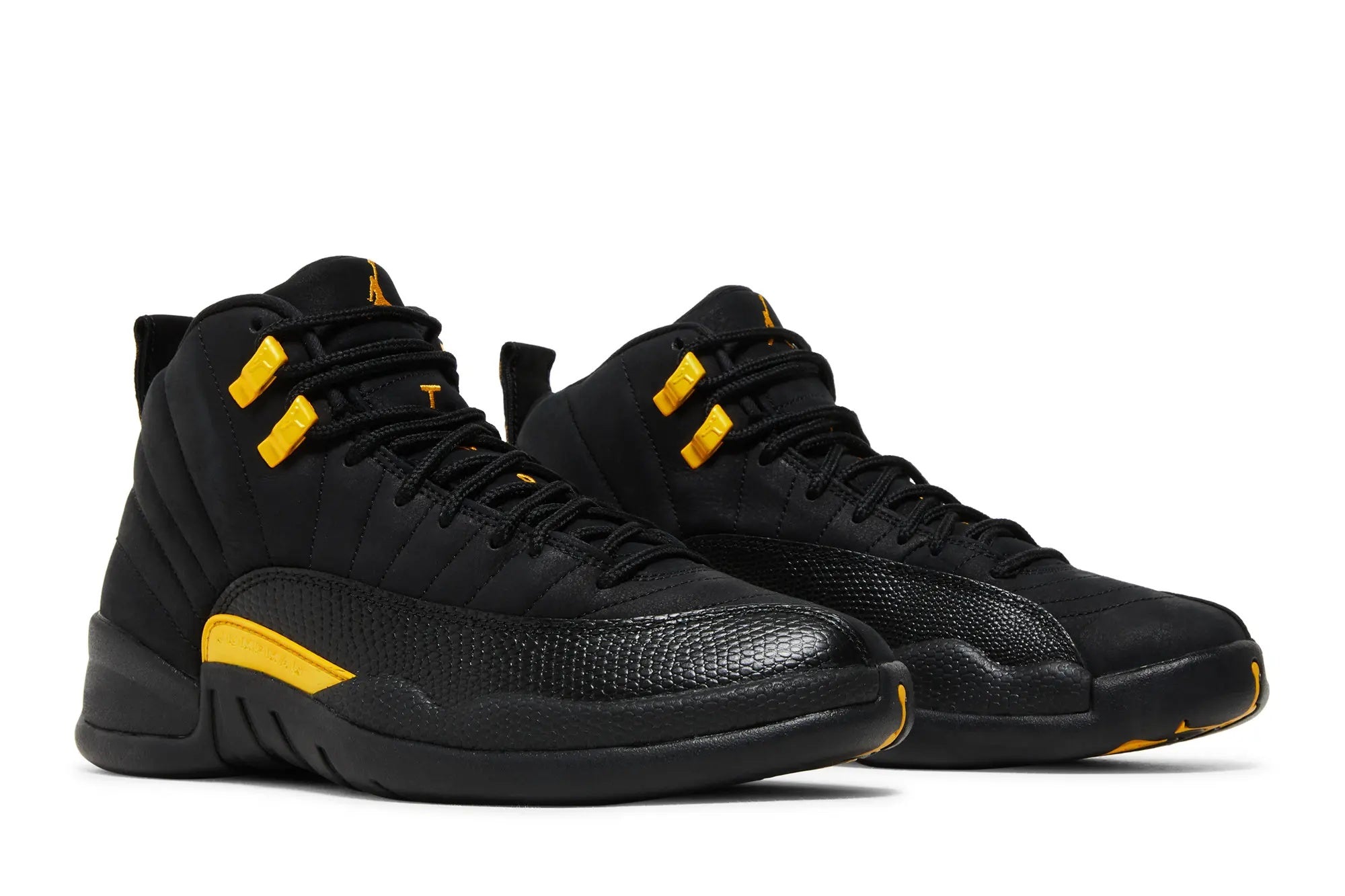 Air Jordan 12 Retro 'Black Taxi' - Classic Basketball Sneaker with Iconic Yellow Accents