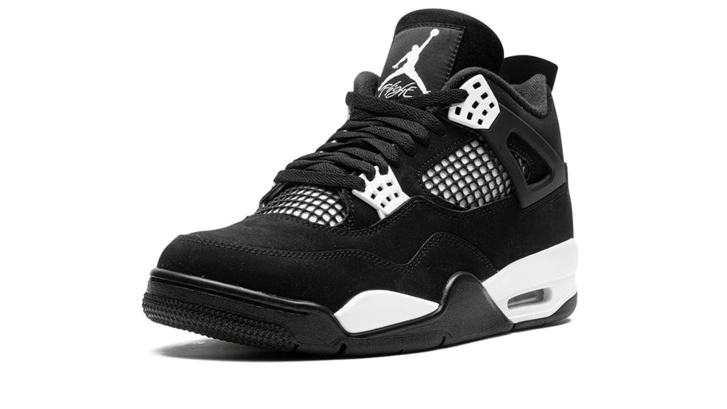 Air Jordan 4 Retro White Thunder - Black Nubuck with White Contrast