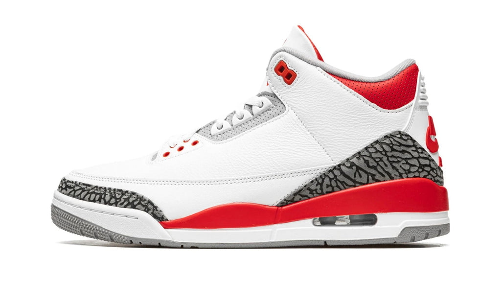 Air Jordan 3 Retro Fire Red 2022 - OG Colorway with Nike Air Heel