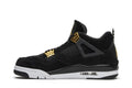 Air Jordan 4 Retro 'Royalty' - Black Metallic Gold Basketball Shoes