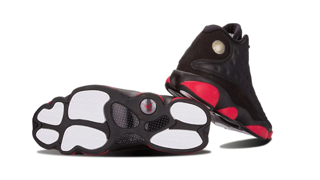 Air Jordan 13 Retro Dirty Bred - Black and Gym Red Sneakers