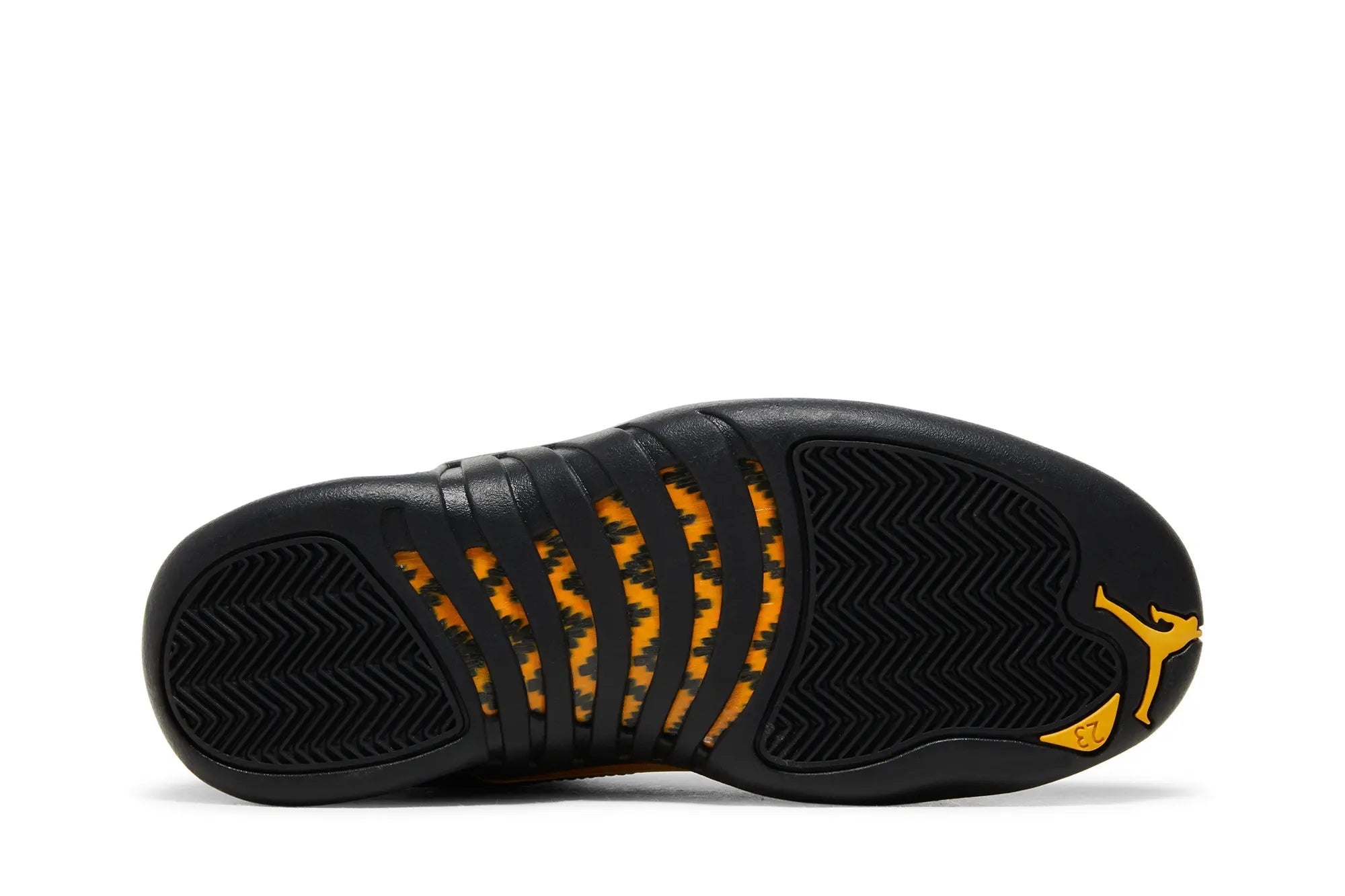 Air Jordan 12 Retro 'Black Taxi' - Classic Basketball Sneaker with Iconic Yellow Accents