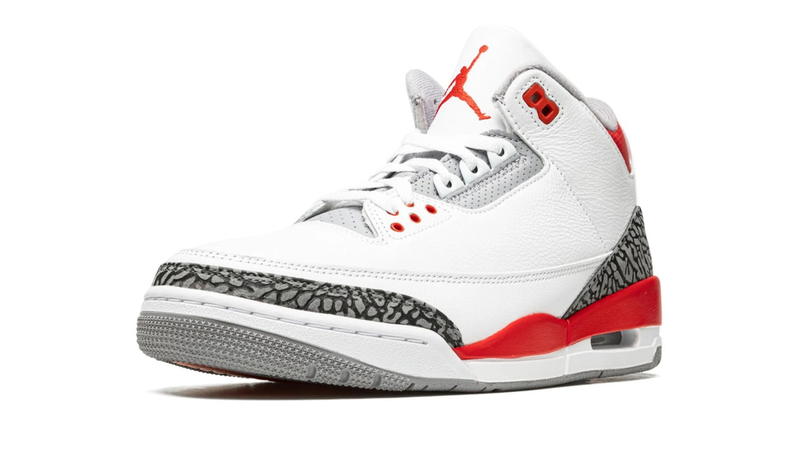 Air Jordan 3 Retro Fire Red 2022 - OG Colorway with Nike Air Heel