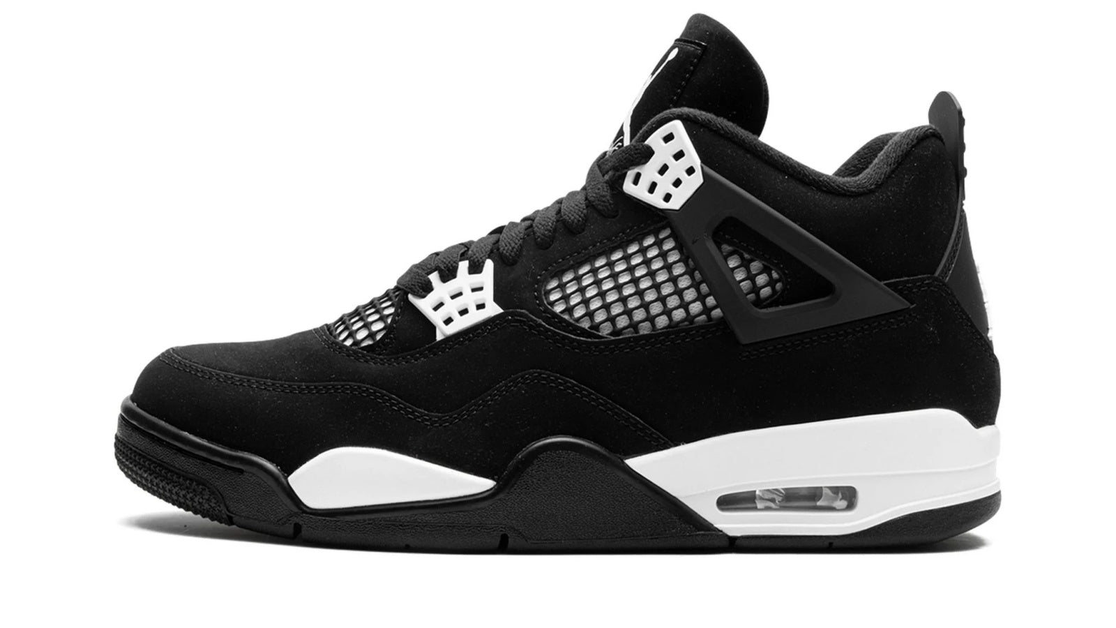 Air Jordan 4 Retro White Thunder - Black Nubuck with White Contrast