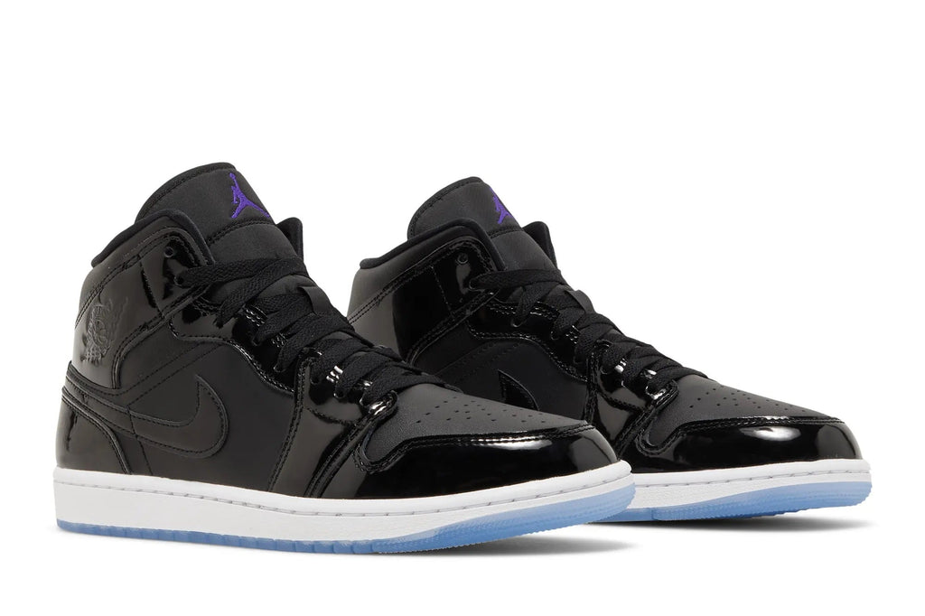 Jordan 1 Mid SE Space Jam - Black Patent Leather Sneaker