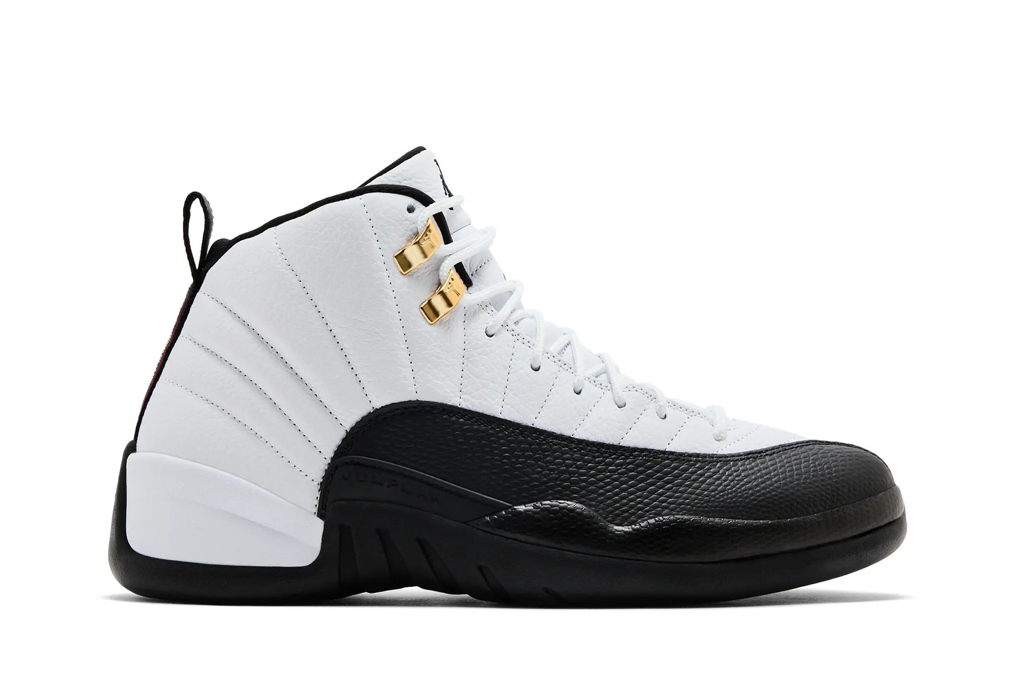 Jordan 12 Retro 'Taxi' 2025 - White/Black/Gold Leather Sneaker