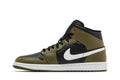 Jordan 1 Mid Sequoia Black Medium Olive White | DQ8426-092