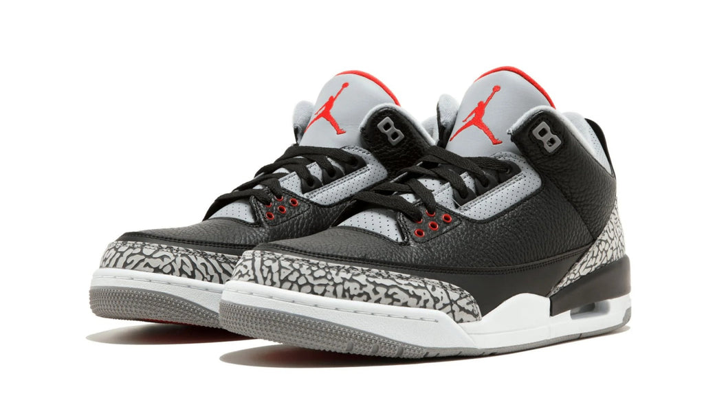 Air Jordan 3 Retro OG Black Cement - Authentic Nike Air Heel