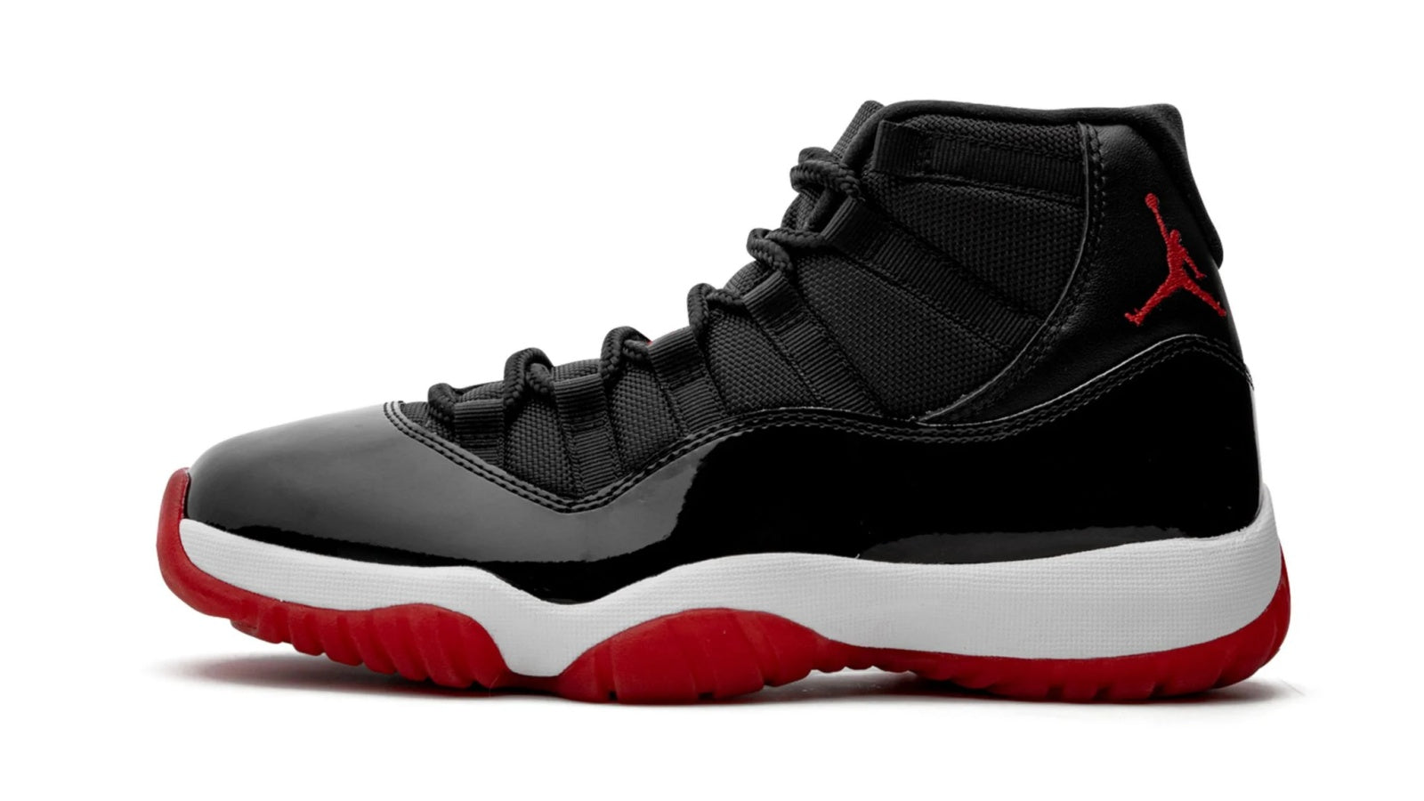 Air Jordan 11 Retro Bred 2019 - Iconic Black & Red Patent Leather Sneaker