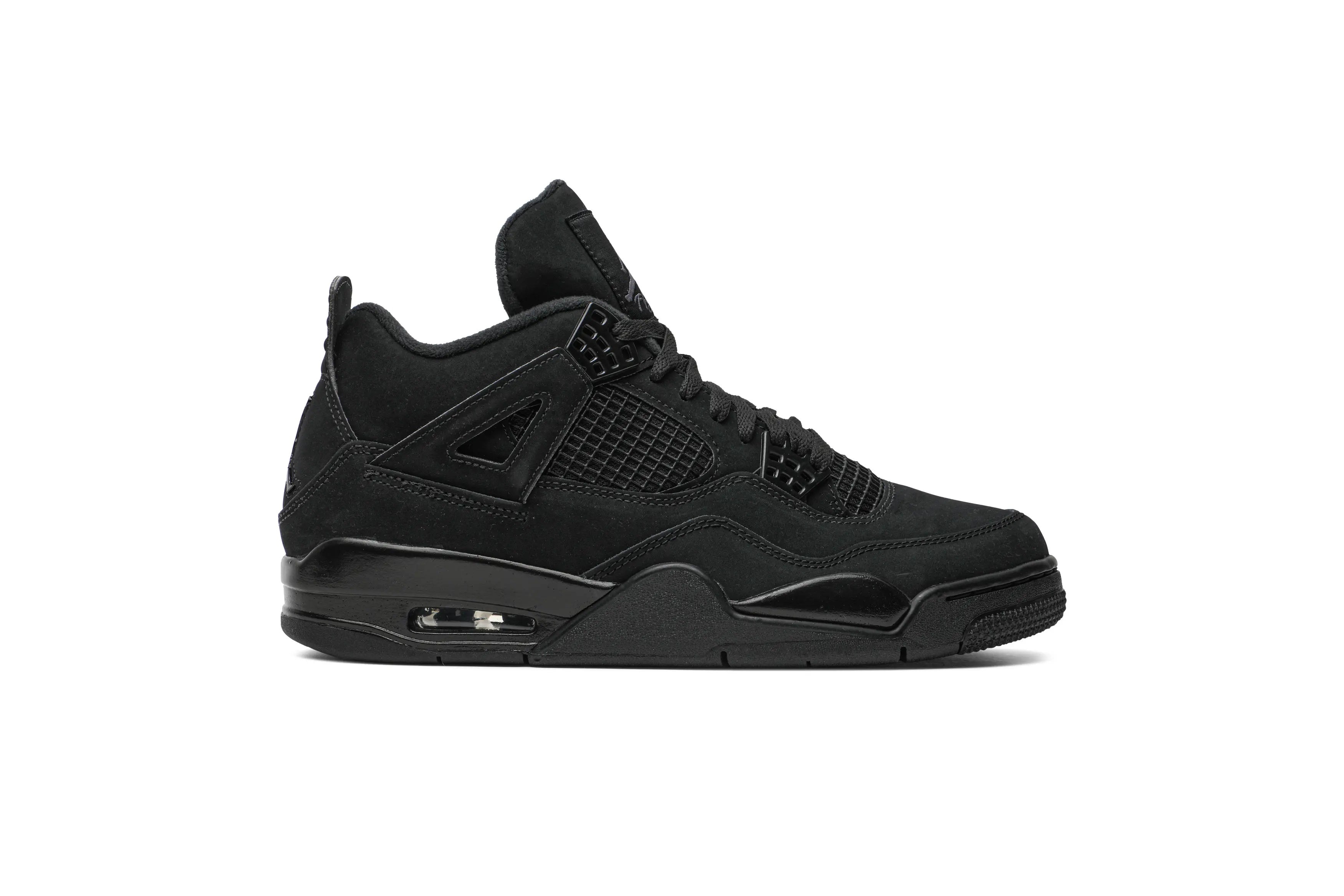 Jordan 4 Retro 'Black Cat' 2020 - Classic Black Suede Basketball Sneaker