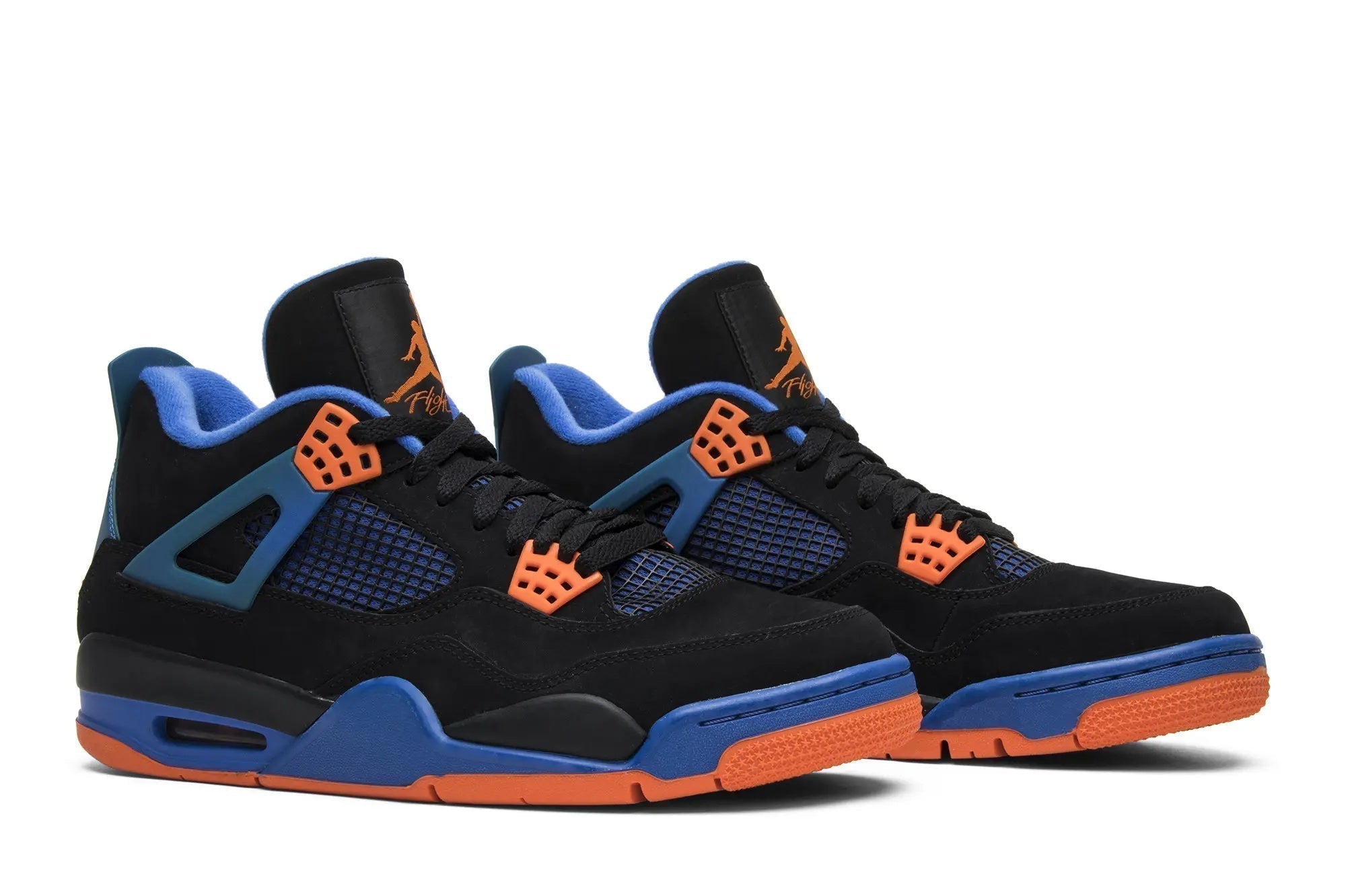 Jordan 4 Retro 'Cavs' Black Safety Orange Game Royal 308497-027