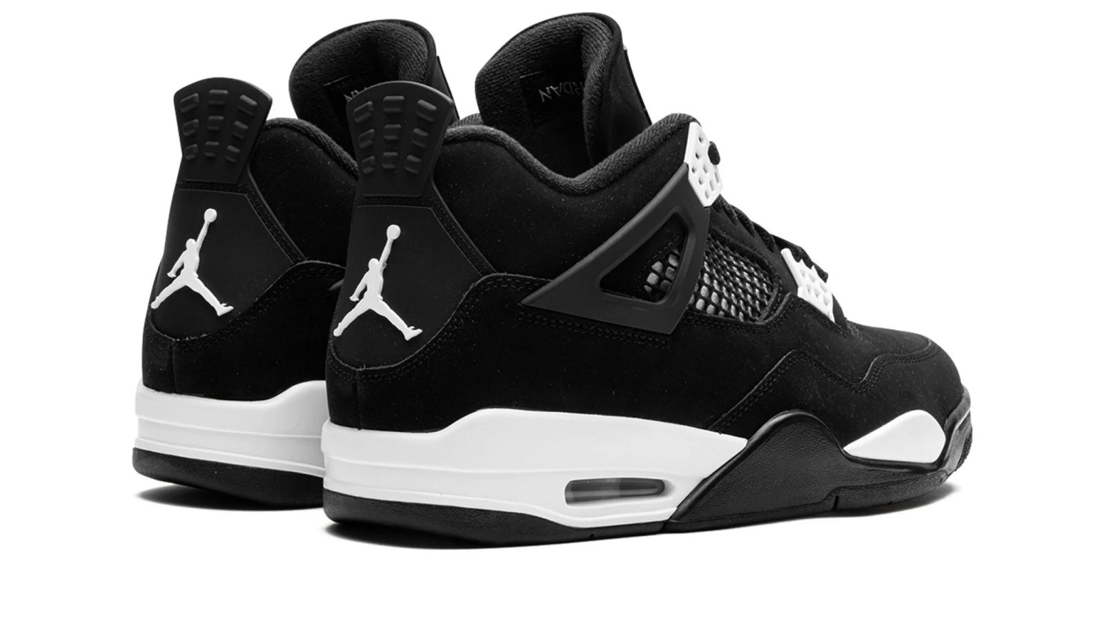 Air Jordan 4 Retro White Thunder - Black Nubuck with White Contrast
