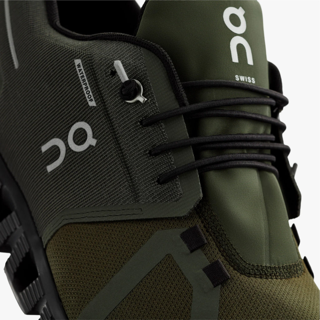 On Mens Cloud 5 Waterproof Olive/Black- (59.98840)
