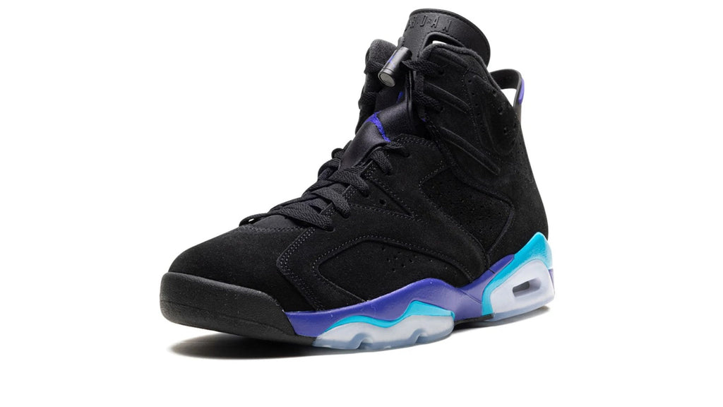 Air Jordan 6 "Aqua" - Black Nubuck with Bright Concord & Teal Accents