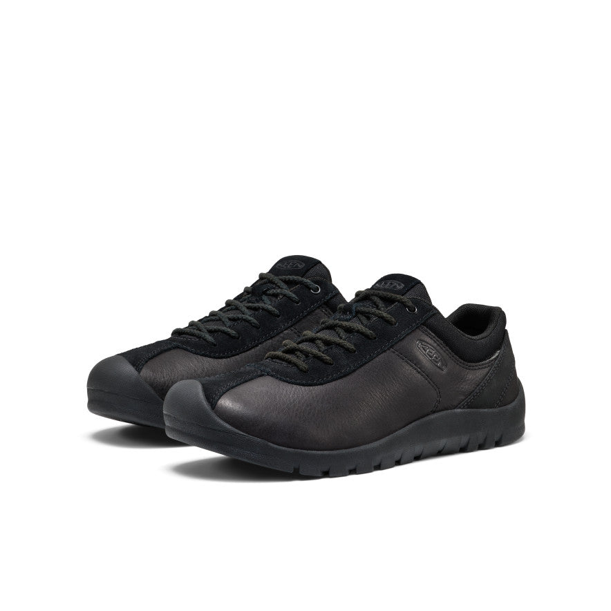 Women's Jasper Decon Leather Sneaker  |  Black/Black