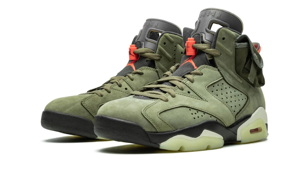 Travis Scott x Air Jordan 6 Retro Cactus Jack - Olive Nubuck Collaboration