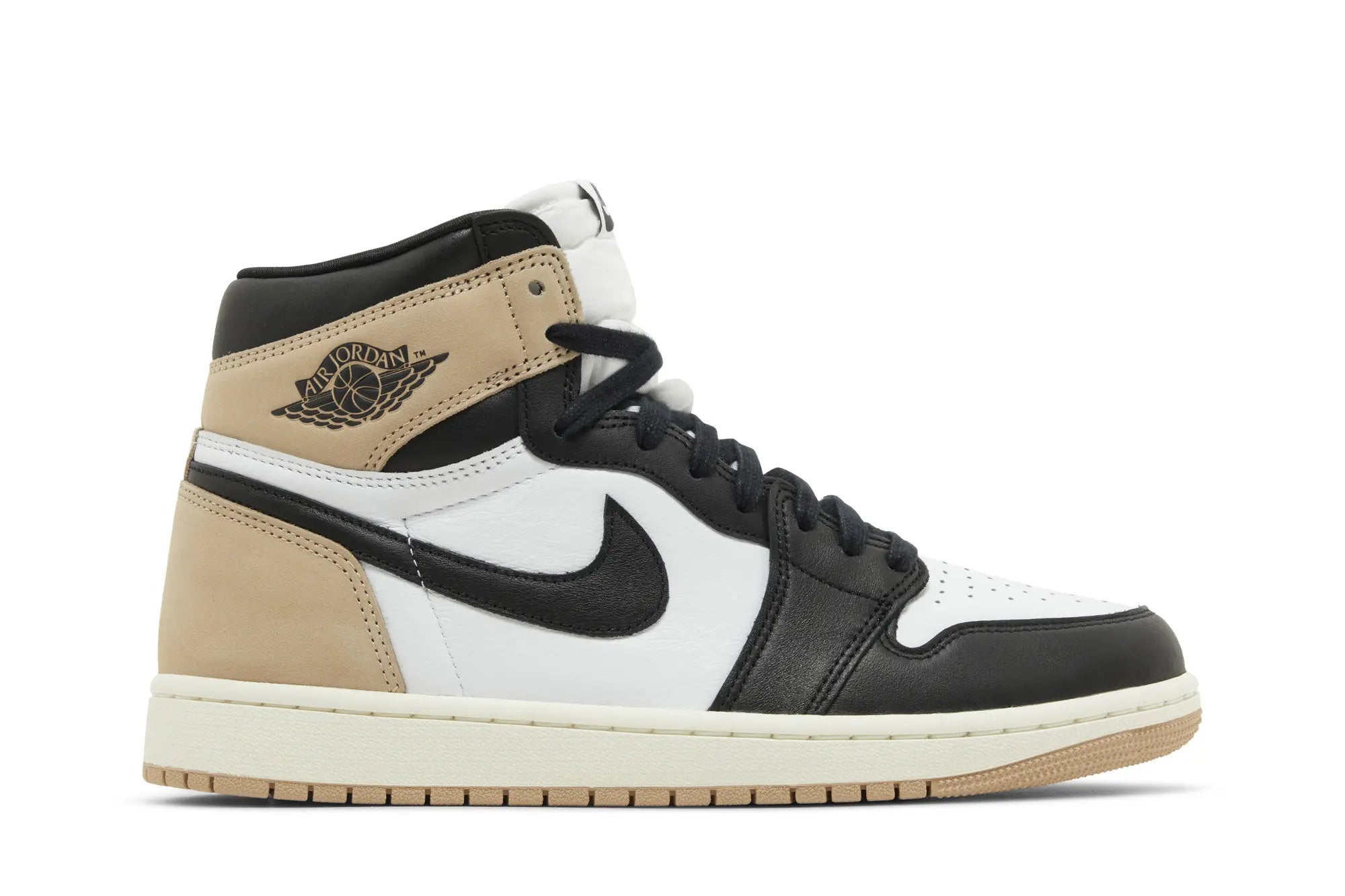 Women's Air Jordan 1 Retro High OG 'Latte' - Classic Black & Tan Leather Sneaker