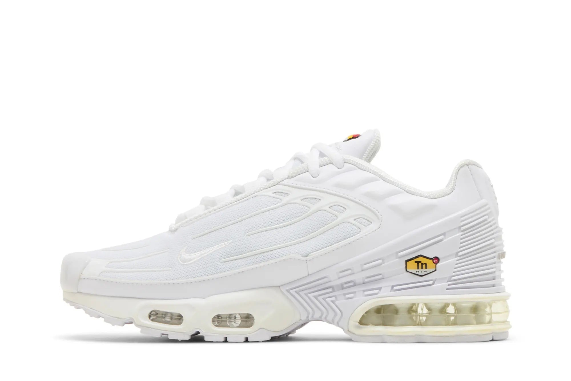 Air Max Plus 3 Triple White - Classic Retro Runner with Max Air Cushioning
