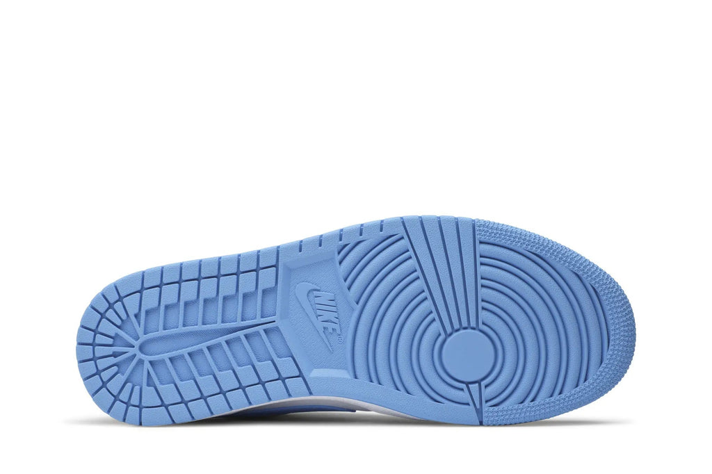 Women's Jordan 1 Low UNC - Classic University Blue & White Leather Sneakers