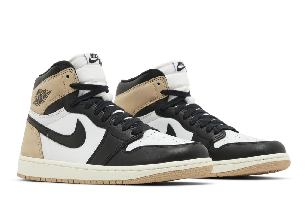 Women's Air Jordan 1 Retro High OG 'Latte' - Classic Black & Tan Leather Sneaker