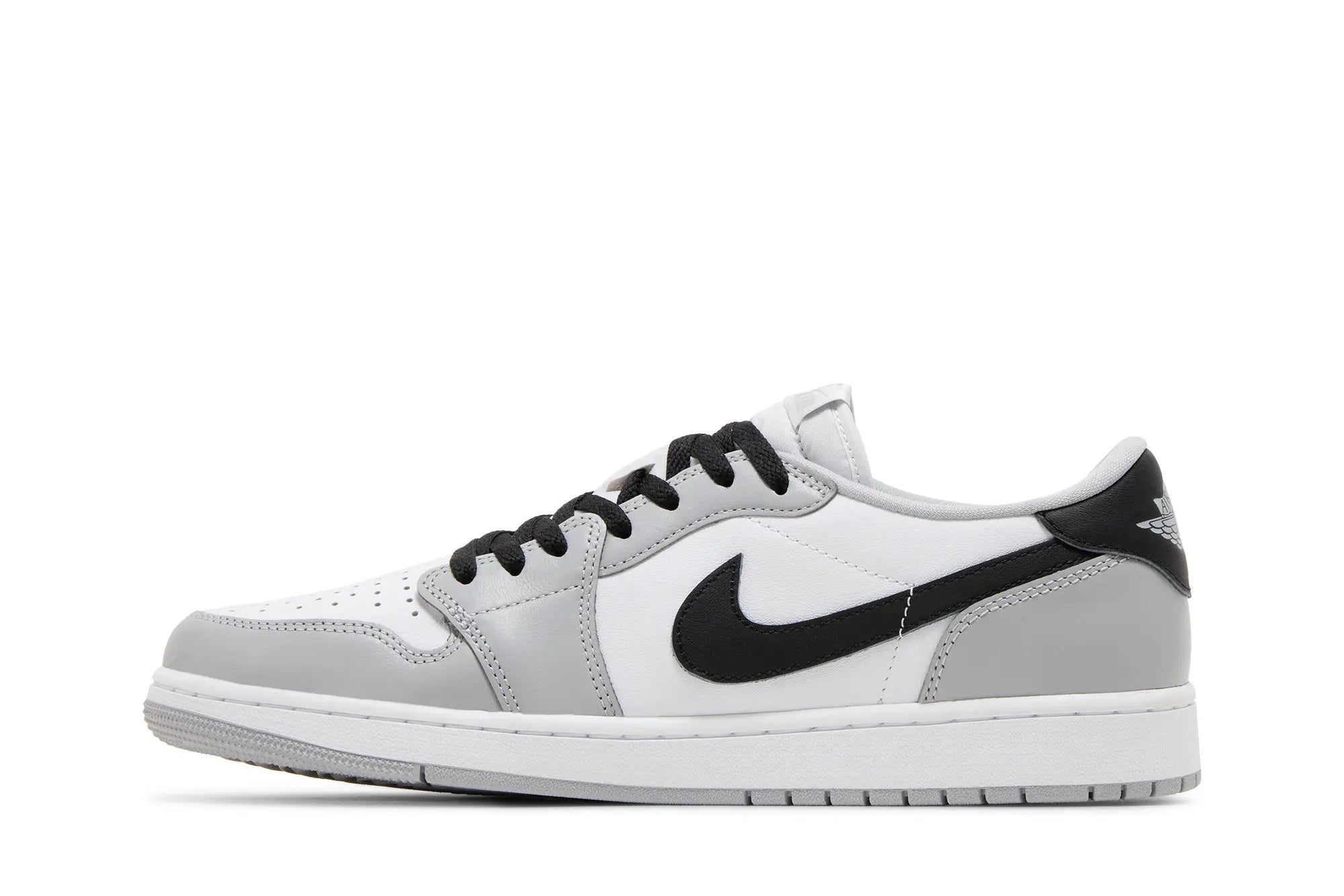 Jordan 1 Retro Low OG 'Barons' - White/Black/Wolf Grey Vintage Baseball Edition