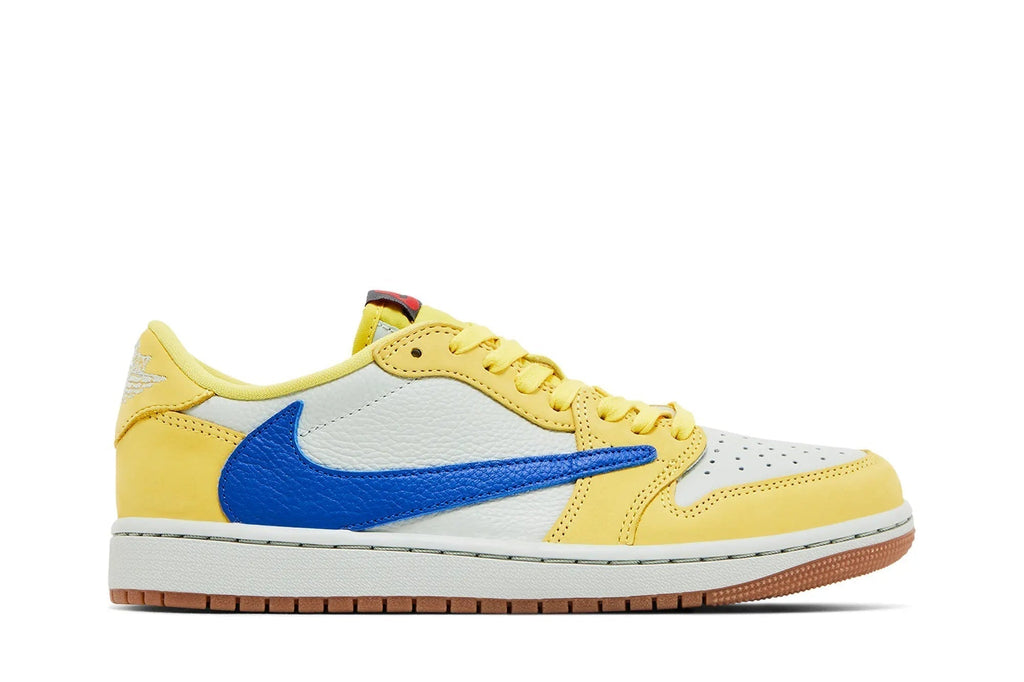 Travis Scott x Women's Jordan 1 Retro Low OG SP 'Canary' - Limited Collaboration Sneaker